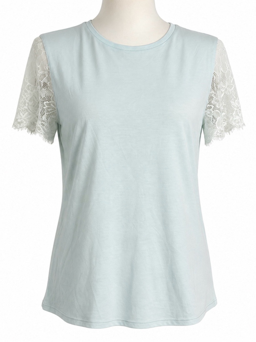 Ted Baker "Sew In Love Somsri" Lace Short Sleeve Crew Neck Tee Shirt